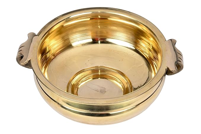 Pure Brass Plain Design Urli/Decorative Bowl | 7.5 Inches | Traditional Home Decor for Pooja, Mandir, and Spiritual Spaces