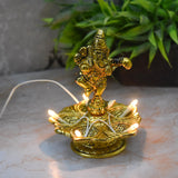 Ganesh Idol Diya | LED Bulb Light Electric Deepak | 5 Inches | 150g