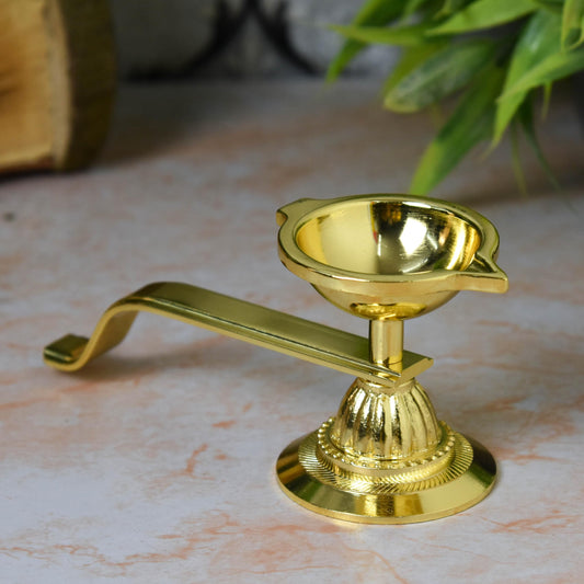 Pure Brass Aarti Gold Rajwadi | 2.5 Inches | 150 gm