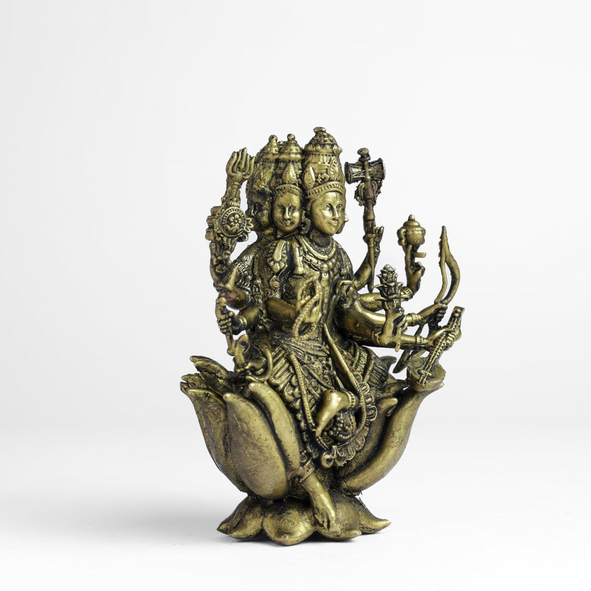 Gayatri Devi Panchloha Idol | 3 Inches Height | 320 Gram Handmade Traditional Hindu Religious Statue