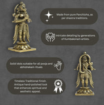 150 Gram Standing Hanuman Panchloha Idol | 3 Inches Height | Handmade Traditional Hindu Religious Statue