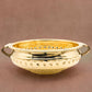 Diamond Carving Urali Bowl 10" | 740 gm Decorative Brass Bowl & Platter | Home Decor, Pooja & Gifting | Brass | Gold