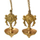 Pure Brass shanku Chakra Diya | Pair