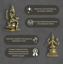Varahi Amman Panchaloha Idol | Handcrafted Mini Brass Finish | 7 cm | 140G | Hindu Goddess Idol