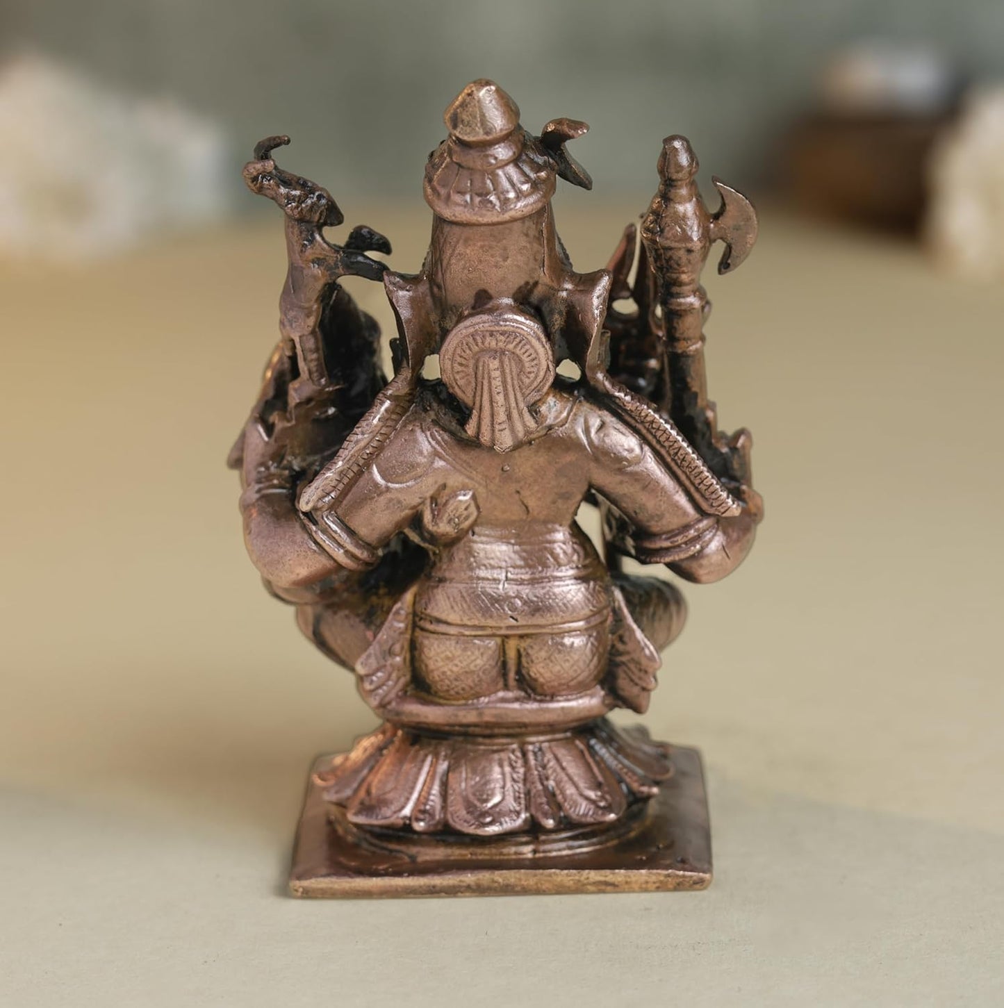 Shiva Parvati Idol | 300 gm ,8 inches Brass Finish Shiv Parivar Murti |  Vastu Decor & Spiritual Gift
