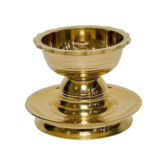 Pure Brass Akhand Diya | Handcrafted in India - 2.5 inches