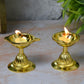 Pure Brass Kuber Diya Stand | Gold Polish Finish (2.25 inches, Pack of 1 Pair)