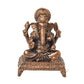 Copper Ganesha Idol with Patina Antique Finish, 1.6-Inch