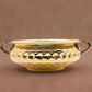 Diamond Carving Urali Bowl 8" | 470 gm Decorative Brass Bowl & Platter | Home Decor, Pooja & Gifting | Brass | Gold