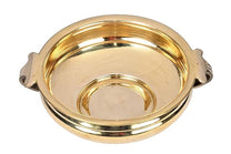 Pure Brass Urli Bowl | Elegant Plain Design | 8 inches Decorative Urli for Home & Living Room Décor | Traditional Uruli for Pooja, Festive & Floral Decoration