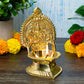 Gaja Lakshmi Kamakshi Brass Diya for Pooja | 5.75 Inch, 380g