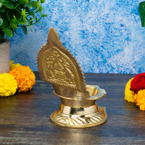 Rajarajeshwari Kamakshi Brass Diya for Pooja | 6 Inch, 450g