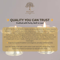 Brass Diya Set of 2 ,6 inches 150 grams  | Traditional Oil Lamps for Pooja Home Decor |  Handcrafted Metal Tabletop Diyas