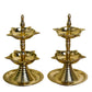 Pure Brass Kerala 2-Step Heavy Diya, 6 Inch (Pair)