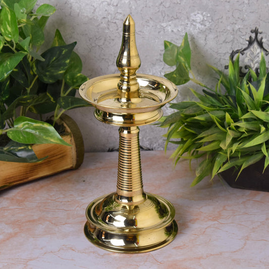 Brass Kerala AKP Diya | 11 Inches | Brass Colour | Pack of 1 Piece