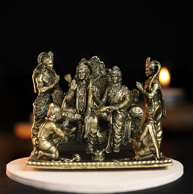 Patha Abhishek Rama Panchloha Idol | 2.6 Inches Height | 420 Gram Handmade Traditional Hindu Religious Statue