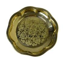 Flower Design Brass Pooja Thali Set, 10 Inches, 670 gm