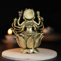 Gayatri Devi Panchloha Idol | 3 Inches Height | 320 Gram Handmade Traditional Hindu Religious Statue