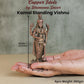 260 gm ,12 inches Kamal Standing Vishnu Idol | Antique Finish Metal God Statue for Home Temple