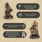 Dattatreya Idol | 160 gm ,8 inches Round Base Murti | Antique Finish Metal God Statue for Home Temple |