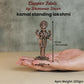 220 gm, 11 inches  Kamal Standing Lakshmi Idol | Antique Finish Metal Goddess Statue for Home Temple |