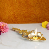 Fancy Kapoor Aarti Brass Oil Lamp | 26x11 cm, 240 gm Traditional Handcrafted Pooja Diya for Mandir & Festivals