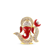 OM Design Ganesha Ganpati Stone Idol | 6.5 CM, Gold