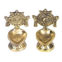 Pure Brass shanku Chakra Table Diya