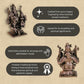 Shiva Parvati Idol | 300 gm ,8 inches Brass Finish Shiv Parivar Murti |  Vastu Decor & Spiritual Gift
