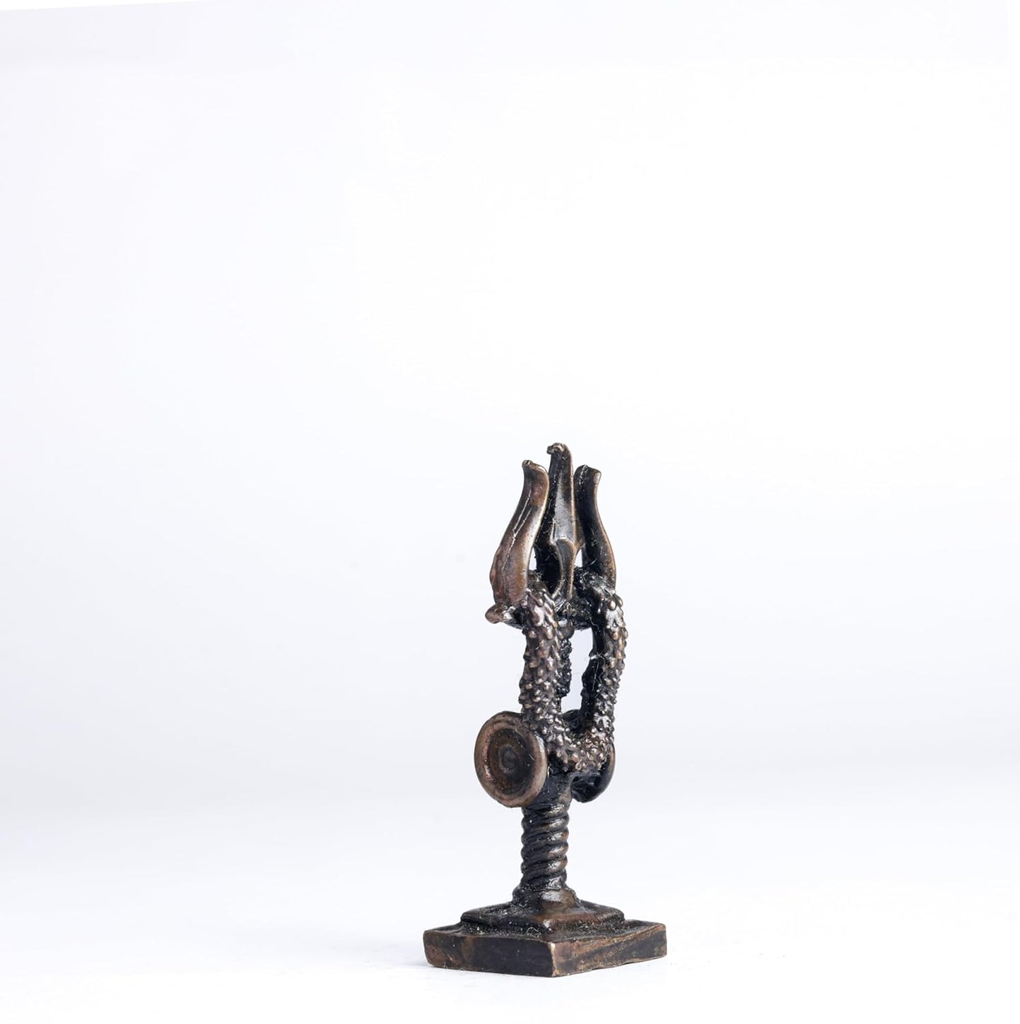 Trishul Damruga | 2-Inch - 30gm Handmade Copper Idol | Shiv Trishul with Damru for Pooja