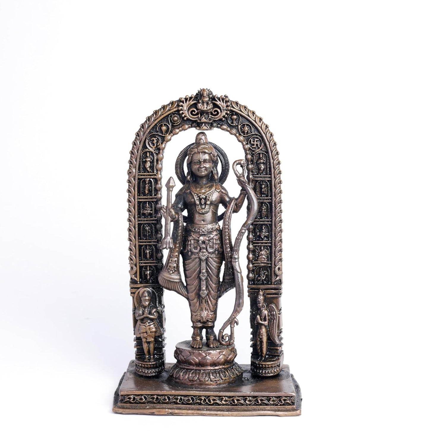 Prabavalli Ram Lala | 15 cm | 380gm Handmade Copper Idol | Antique Patina Finish | Lord Ram Murti Statue