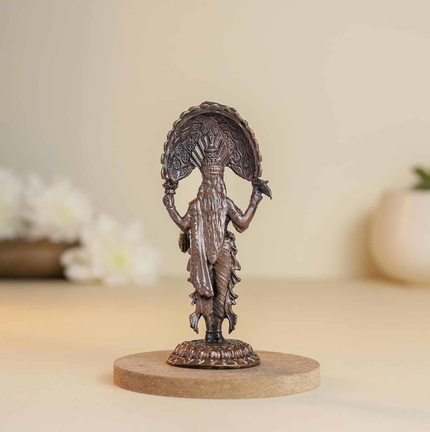 Vasavi 70gm | 3-Inch Handmade Copper Idol | Patina Antique Finish | Vasavi Devi Murti for Pooja Ghar