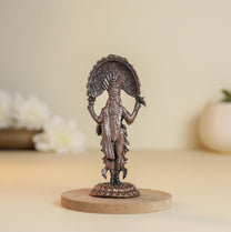 Vasavi 70gm | 3-Inch Handmade Copper Idol | Patina Antique Finish | Vasavi Devi Murti for Pooja Ghar
