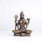 Meditating Shiva | 8 cm | 300gm Handmade Copper Idol | Antique Patina Finish | Lord Shiva Murti Statue