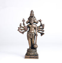 Standing Panchmukhi Hanuman 270gm | 5-Inch Handmade Copper Idol | Patina Antique Finish | Hanuman Murti for Pooja Ghar |