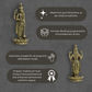 Vishnu Panchloha Idol | Size 8 cm | Approx 100 Gram | Handmade Traditional Hindu Religious Statue for Home Temple and Pooja