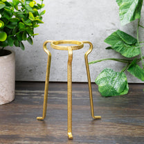 Golden Abhishek Stand – 5 Inch Medium Brass Puja Stand