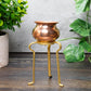 Golden Abhishek Stand – 4 Inch Small Brass Puja Stand