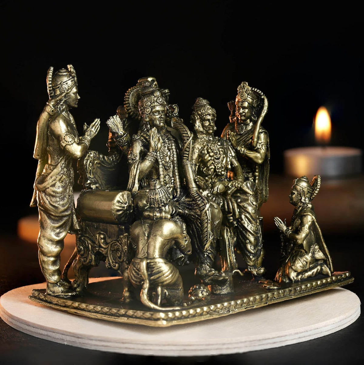 Patha Abhishek Rama Panchloha Idol | 2.6 Inches Height | 420 Gram Handmade Traditional Hindu Religious Statue