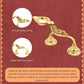 Brass Spl Spoon Aarti | 24 x 10 cm, 360 gm Traditional Handcrafted Pooja Oil Lamp with Double Base Support | Decorative Spiritual Home & Temple Accessory