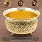 Carving Bowl 6"inch | 430 gm Decorative Brass Bowl with Stand