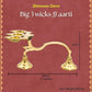 Big 3 Wicks JJ Aarthi Brass Oil Lamp |18x11 cm, 260 gm Traditional Handcrafted Pooja Deepam for Mandir & Festivals | Decorative Spiritual Home & Temple Accessory