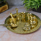 Pooja Thali Set, 11-Inch Brass Plate (775g)