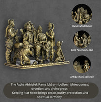 Patha Abhishek Rama Panchloha Idol | 2.6 Inches Height | 420 Gram Handmade Traditional Hindu Religious Statue