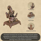 Peeta Saraswati Idol | 60 gm,5 inches  Saraswati Murti | Antique Finish Metal God Statue for Home Temple
