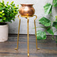 Golden Abhishek Stand – 6 Inch Large Brass Puja Stand