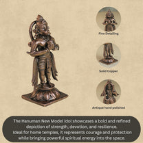 Hanuman Idol | 130 gm,7.5 inches  Hanuman New Model  | Standing Bajrangbali Murti for Pooja Room