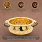 Diamond Carving Urali Thali 6" | 320 gm Decorative Brass Bowl & Platter | Home Decor, Pooja & Gifting | Brass | Gold