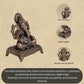 Peeta Ganesha Idol | 60 gm Brass ,5 inches Finish Ganpati Murti | Sitting Ganesh Statue for Home Temple