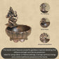 Varahi Urli with Idol | 140 gm ,7.5 inches Brass Finish Decorative Urli Bowl with Goddess Varahi